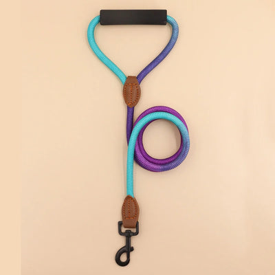 Pet dog leash, gradient color with comfortable padded handle, suitable for small and medium dogs outdoor use