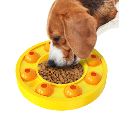 Interactive Puzzle Toy for Dogs Enrichment Pet Slow Feeder Dispenser for Dry Food and Treat Dispenser