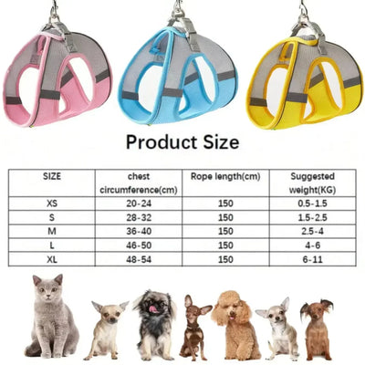 Cat Harness Adjustable Pet Harnesses Reflective Leashes Set Pet Harness for Cats Small Dogs Pug Chihuahua Cat Accessories