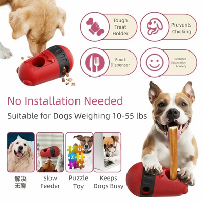 Bite Resistant Dog Treat Dispenser Toy Relieve Boredom Feeding Dog Puzzle Toy Indoor Training Rotating