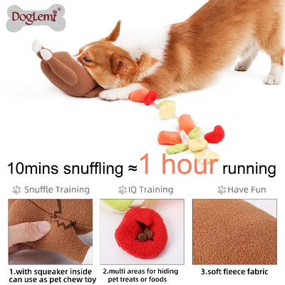 Pet Dog Snuffle Toy Roasted Turkey Toys Pet Interactive Puzzle Feeder Food Training IQ Dog Chew Toys Cute Animal Activity Toys