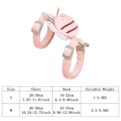 Pet Harnesses Leash Set Cute Bee Dog Cat Harnesses Soft Adjustable Outdoor Walking Anti-lost Puppy Cat Leash Pet Supplies