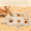 Wooden Enrichment Foraging Toy 6 In 1 Pet Hamsters Foraging Feeder Toy Puzzle Game Feeding Toys for Bunny Hamster Chinchilla Pet