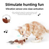 Hot Cat Interactive Toys Catnip Electric Pat Bird (with Catnip) Dog Cats Touch-Activated Squeaky Plush Toy Pet USB Rechargeable