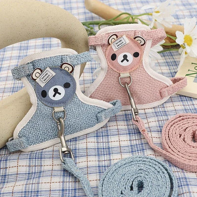 Pet Lead Leash Pet Harness for Small Cat Dog Outdoor Walking Adjustable Vest Chest Harness Dog Cat Leash Pet Supplies