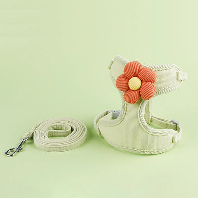 Cat Harness and Leash Sets Adjustable Dog Harness for Small Dog Leash Breashable Pet Harness Out Walking Dog Strap