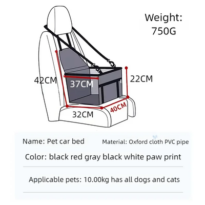 Pet Carriers Dog Seat With PVC Tube Hammock Waterproof Oxford Breathable Multicolor Washable Travel Cushion For Small Dogs