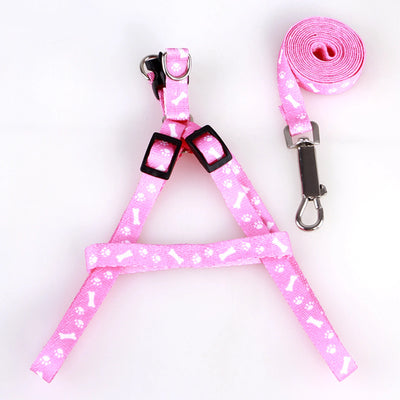 Cheap Small Dog Leash Puppy Leashes Teddy Pet Leash And Harness Set Cute Lead Rope Set Cat Kitten Leash Pet Things Decoration